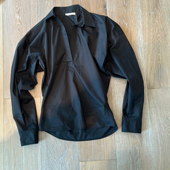 Celine V-neck three quarter sleeve blouse - black - EUC - Picture 3 of 4